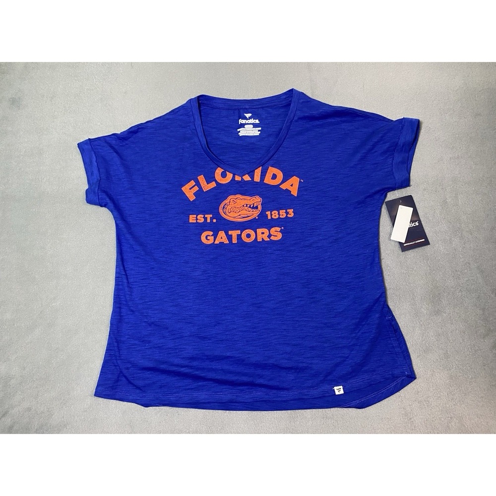 NWT! Florida Gators V Neck T Shirt Women's Small By Fanatics Football Fun